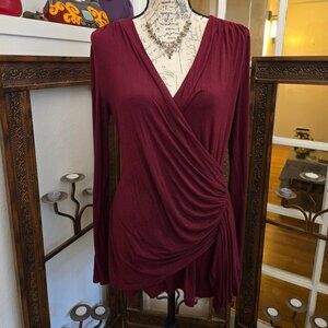 Adrienne Vittadini Studio V-Neck Blouse, Sz M/L